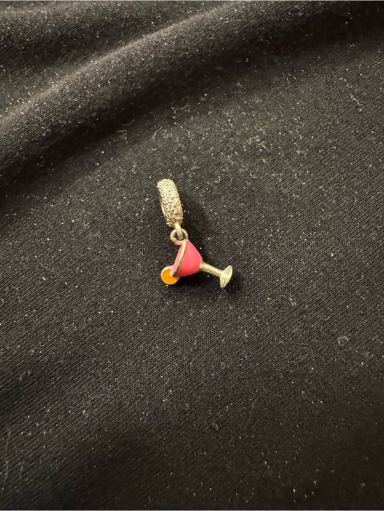 Pandora Jewelry - Pandora Pink Cocktail Glass Dangle Charm